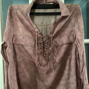 Cute front lace up top